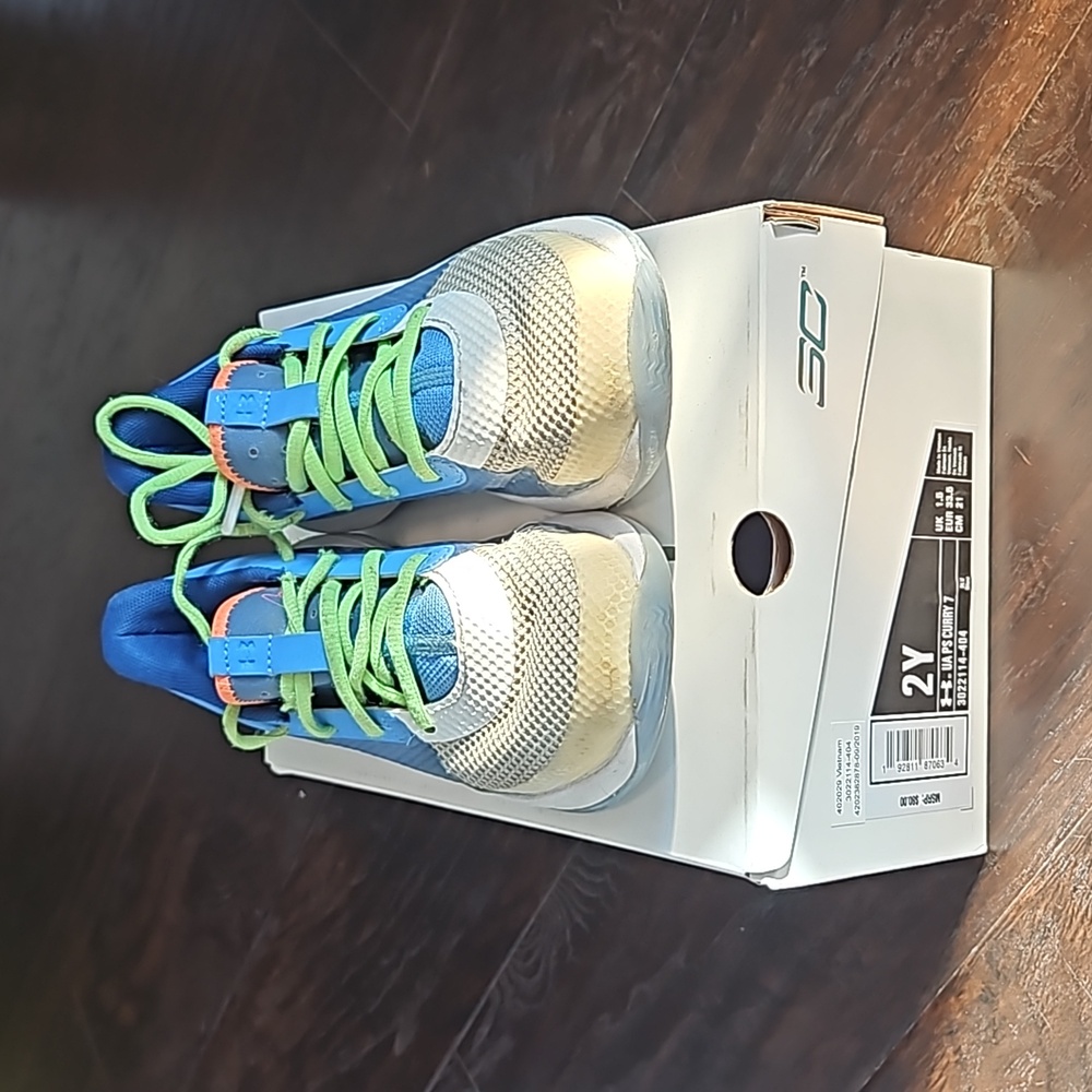 Under Armour PS Curry 7 SUPER SOAKER (3022114-404), size 2y